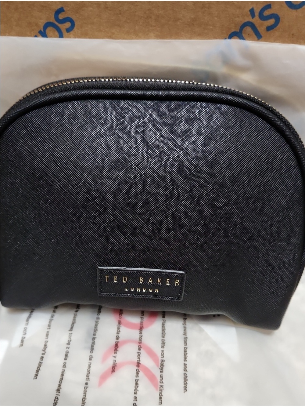 Ted Baker Black  Zip Pouch